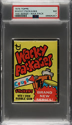1975 Topps "Wacky Packages" Fourteenth Series Unopened Wax Pack PSA NM 7