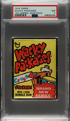 1975 Topps "Wacky Packages" Fourteenth Series Unopened Wax Pack PSA NM 7