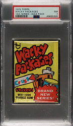 1975 Topps "Wacky Packages" Fourteenth Series Unopened Wax Pack PSA NM 7