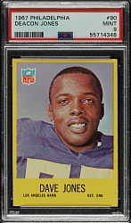 1967 Philadelphia Football #90 Deacon Jones PSA MINT 9