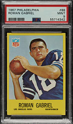 1967 Philadelphia Football #88 Roman Gabriel PSA MINT 9
