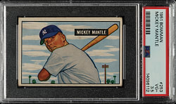 1951 Bowman #253 Mickey Mantle Rookie PSA VG+ 3.5