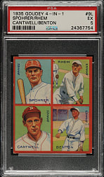 1935 R321 Goudey "4-in-1" Spohrer/Rhem/Cantwell/Benton PSA EX 5