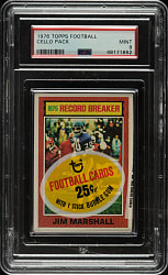 1976 Topps Football Unopened Cello Pack PSA MINT 9