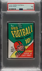 1970 Topps Football Unopened Wax Pack PSA NM 7
