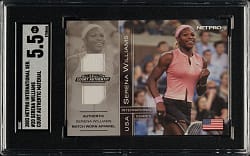 2003 Netpro International Series Tennis Court Authentic Material #2D Serena Williams Rookie SGC EX+ 5.5