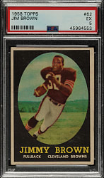 1958 Topps Football #62 Jim Brown Rookie PSA EX 5