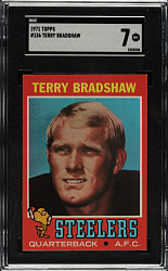 1971 Topps Football #156 Terry Bradshaw Rookie SGC NM 7