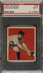 1949 Bowman #36 Pee Wee Reese PSA NM 7