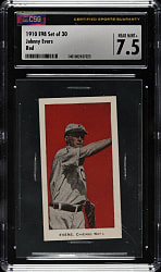 1910 E98 Anonymous "Set of 30" Johnny Evers CSG NM+ 7.5 - Red Background
