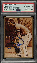 Signed 1994 Ted Williams Co. LP Cards #LP1 Larry Bird PSA/DNA GEM MINT 10