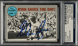 Signed 1970 Topps #197 NL Playoff Game 3 with Nolan Ryan - PSA/DNA