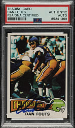 Signed 1975 Topps Football #367 Dan Fouts Rookie - PSA/DNA