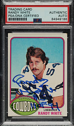 Signed 1976 Topps Football #158 Randy White Rookie - PSA/DNA