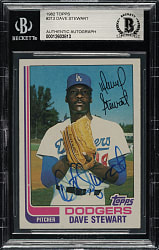 Signed 1982 Topps #213 Dave Stewart - Beckett