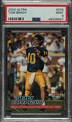 2000 Fleer Ultra Football #234 Tom Brady Rookie PSA MINT 9