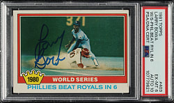 Signed 1981 Topps #403 Larry Bowa PSA EX-MT 6 with GEM MINT 10 Signature