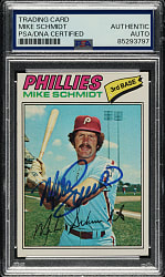 Signed 1977 Topps #140 Mike Schmidt - PSA/DNA