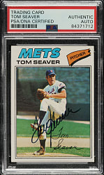 Signed 1977 Topps #150 Tom Seaver - PSA/DNA