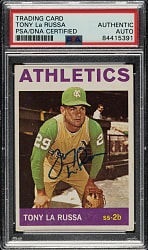 Signed 1964 Topps #244 Tony LaRussa Rookie - PSA/DNA