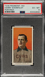 1909-1911 T206 White Border Harry Steinfeldt Portrait PSA EX-MT 6