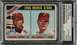 Signed 1966 Topps #254 Fergie Jenkins Rookie - PSA/DNA