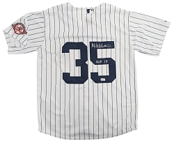 Mike Mussina Signed New York Yankees Jersey with "HOF 19" Inscription - Beckett