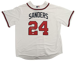 Deion Sanders Signed Atlanta Braves Jersey - Beckett