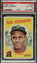1959 Topps #478 Roberto Clemente PSA NM-MT 8