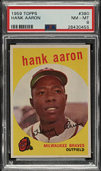 1959 Topps #380 Hank Aaron PSA NM-MT 8
