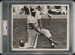 Circa 1965 Ernie Banks Original Sporting News Photograph PSA/DNA Type I