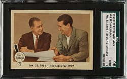 1959 Fleer Ted Williams #68 "Ted Signs" SGC MINT 96