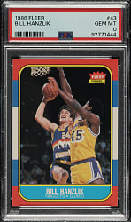 1986-1987 Fleer Basketball #43 Bill Hanzlik PSA GEM MINT 10