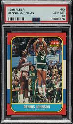 1986-1987 Fleer Basketball #50 Dennis Johnson PSA GEM MINT 10