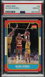 1986-1987 Fleer Basketball #62 Allen Leavell PSA GEM MINT 10