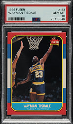 1986-1987 Fleer Basketball #113 Wayman Tisdale PSA GEM MINT 10