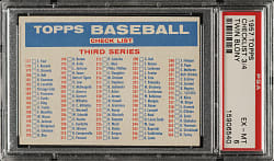 1957 Topps Checklist 3/4 (Twin Blony) PSA EX-MT 6