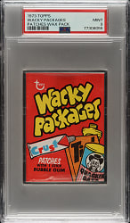 1973 Topps "Wacky Packages" Cloth Patches Wax Pack PSA MINT 9