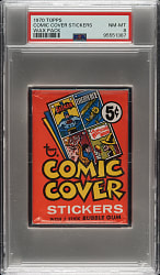 1970 Topps "Comic Cover Stickers" Unopened Wax Pack PSA NM-MT 8