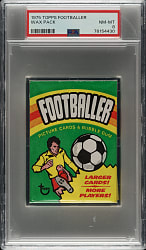 1975 Topps Footballer Unopened Wax Pack PSA NM-MT 8