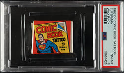 1967 DC Comic Book Tattoos Superman Unopened Wax Pack PSA NM-MT 8