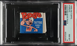 1956-1958 Topps Popeye Tattoo Unopened Wax Pack PSA NM-MT 8