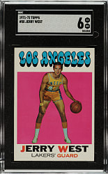 1971-1972 Topps Basketball #50 Jerry West SGC EX/NM 6