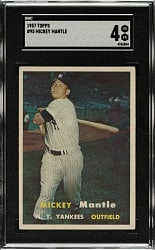 1957 Topps #95 Mickey Mantle SGC VG/EX 4