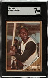 1962 Topps #10 Roberto Clemente SGC NM 7