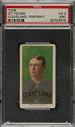 1909-1911 T206 White Border Cy Young Portrait PSA VG 3 (MK) - Sovereign 350 Back