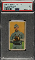 1909-1911 T206 White Border Carl Lundgren Kansas City PSA POOR 1 - El Principe De Gales Back