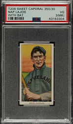 1909-1911 T206 White Border Nap Lajoie with Bat PSA VG 3 (MK)