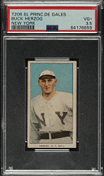 1909-1911 T206 White Border Buck Herzog New York PSA VG+ 3.5 - El Principe De Gales Back