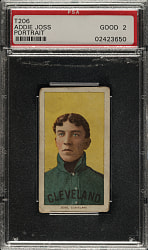 1909-1911 T206 White Border Addie Joss Portrait PSA GOOD 2 - Old Mill Back